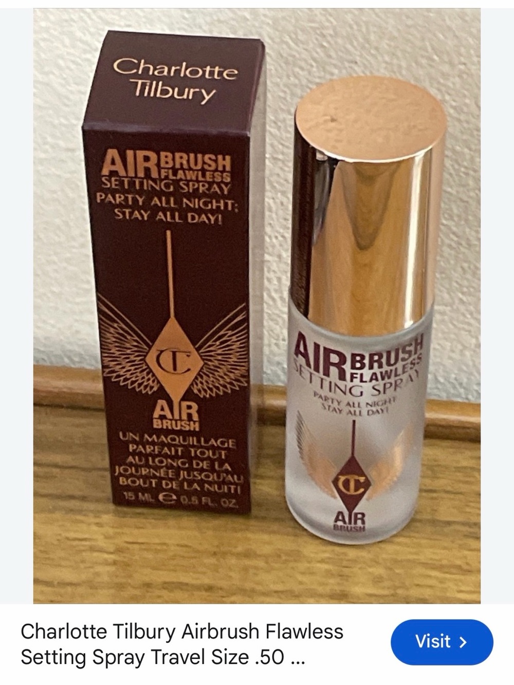 Charlotte Tilbury Airbrush Flawless Setting Spray - Gold, White
